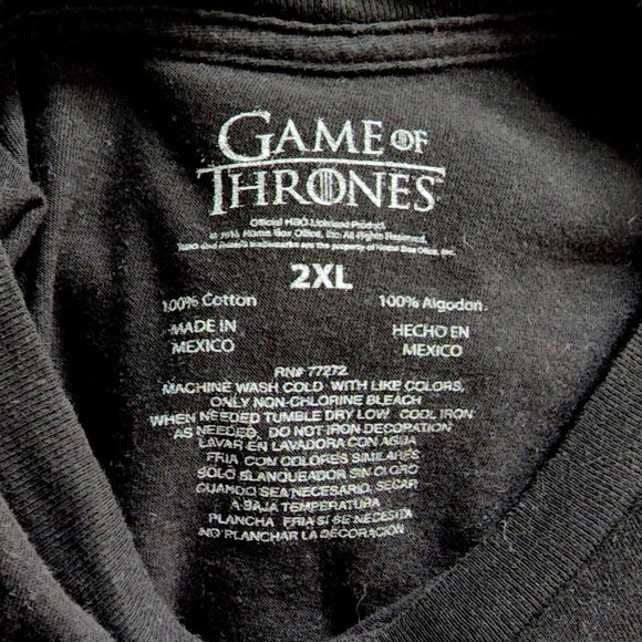 Game of Thrones Black Stark Winterfell T-Shirt Unisex Winter is Coming HBO - Picture 3 of 3